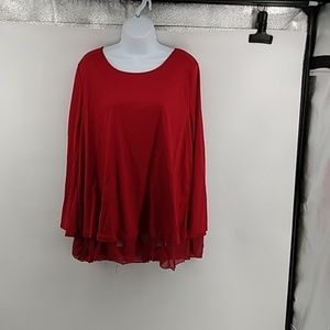 CL. Shang collection size L red long sleeve top ribbed